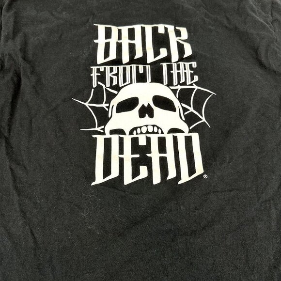 Busch Gardens Howl-O-Scream 2021 Black T-Shirt Back From the Dead Size XL - Picture 1 of 10